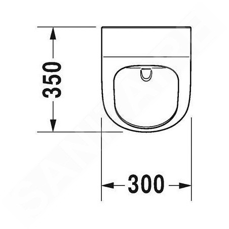 Duravit ME by Starck - Urinoir, alimentation d’eau arrière, Rimless, avec WonderGliss, blanc 2809302000