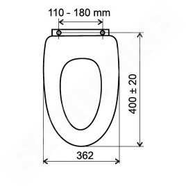 Novaservis Prestige - Abattant WC softclose, bois de forme décorative, blanc WC/SOFTLYRA