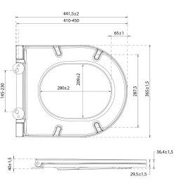 Sapho Isvea - Abattant toilette Slim, SoftClose, anthracite 40KF0522I-S