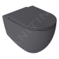 Sapho Isvea - Abattant toilette Slim, SoftClose, anthracite 40KF0522I-S