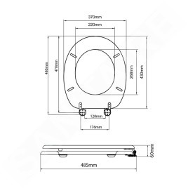 Aqualine Abattants WC - Abattant de toilette, dub 1705-10