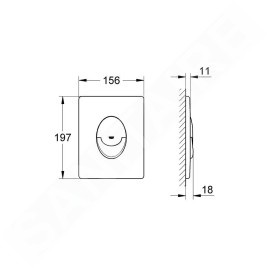 Grohe QuickFix Start - Plaque de déclenchement, chrome 38964000