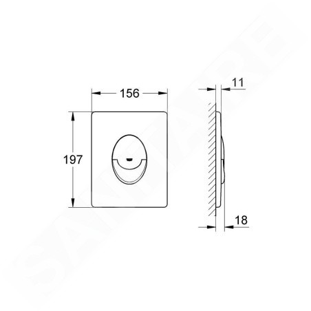 Grohe QuickFix Start - Plaque de déclenchement, chrome 38964000