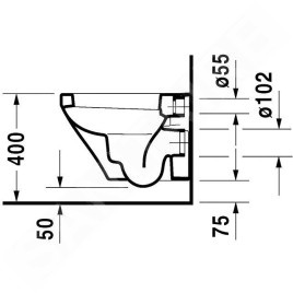 Duravit DuraStyle - WC suspendu, avec WonderGliss, blanc 25390900001