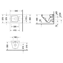 Duravit DuraStyle - WC suspendu, blanc alpin 2552090000