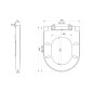 Sapho Lisa - Abattant WC, Soft Close, duroplast, blanc 1703-746 Sapho Lisa - Abattant WC, Soft Close, duroplast, blanc 1703-746