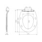 Sapho Adele - Abattant WC Slim, SoftClose, blanc 1703-356