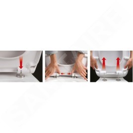 Sapho Adele - Abattant WC Slim, SoftClose, blanc 1703-356