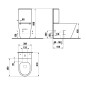 Sapho Paco - Combiné WC, vidage Vario, Rimless, noir PC1012WRB Sapho Paco - Combiné WC, vidage Vario, Rimless, noir PC1012WRB