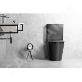 Sapho Paco - Combiné WC, vidage Vario, Rimless, noir PC1012WRB