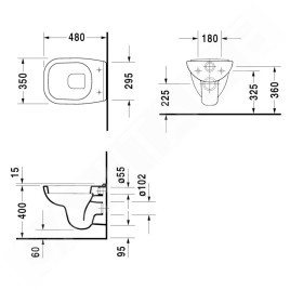 Duravit D-Code - WC suspendu, blanc alpin 22110900002
