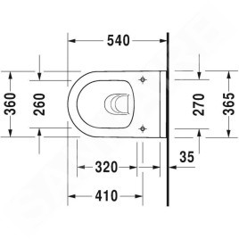 Duravit Starck 3 - WC suspendu, Rimless, blanc 2527090000