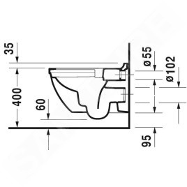 Duravit Starck 3 - WC suspendu, Rimless, blanc 2527090000