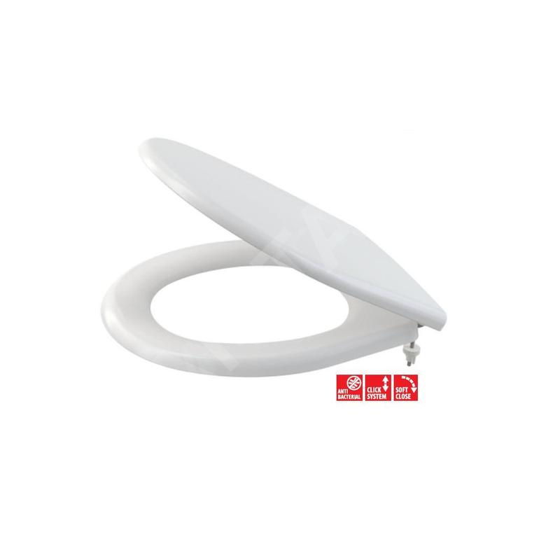 Alcadrain Toiletzittingen - abattant de WC, duroplast, Antibacterial, Softclose, blanc A604