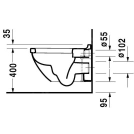 Duravit Starck 3 - WC suspendu, avec WonderGliss, blanc 22250900001