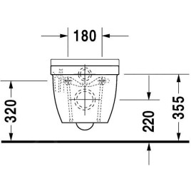 Duravit Starck 3 - WC suspendu, avec WonderGliss, blanc 22250900001