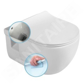 Sapho Brilla - WC suspendu avec douchette de bidet, Rimless, blanc 100612