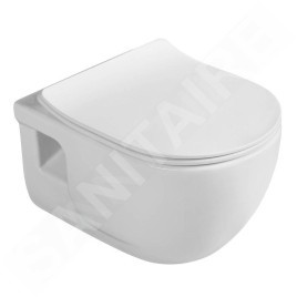 Sapho Brilla - WC suspendu avec douchette de bidet, Rimless, blanc 100612