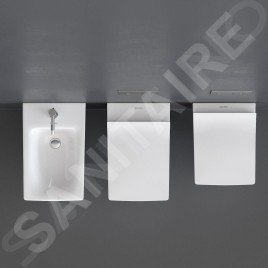 Duravit Viu - WC suspendu Compact, Rimless, DuraFix, avec WonderGliss, blanc alpin 25730900001