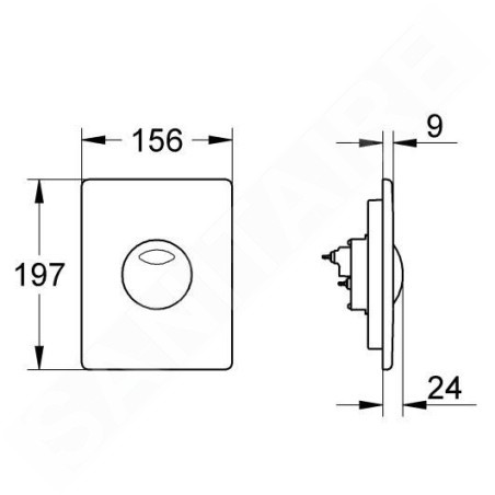 Grohe Skate - Bouton de commande, chrome 42303000