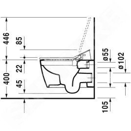 Duravit ME by Starck - WC suspendu pour SensoWash, blanc 2529590000