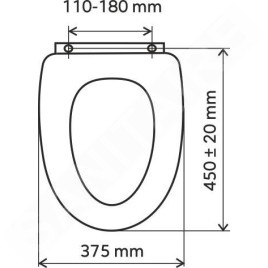 Novaservis Prestige - Abattant MDF peint, blanc WC/BILAMDF
