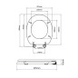 Aqualine Abattants WC - Abattant WC, noyer 1705-11