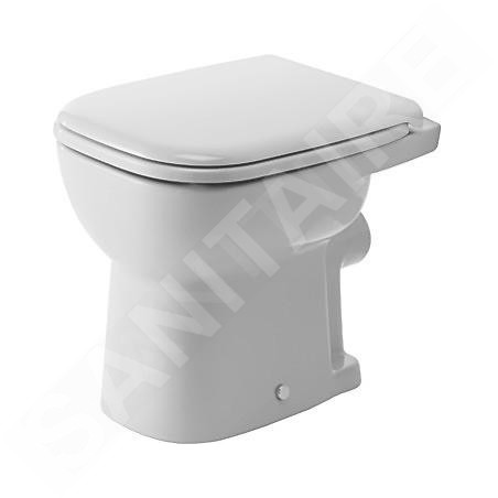 Duravit D-Code - WC à poser, à fond plat, sortie arrière, blanc 21090900002