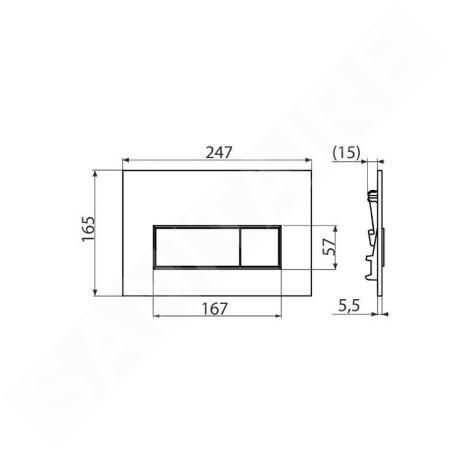 Alcadrain Thin - Plaque de déclenchement, chrome mat M572