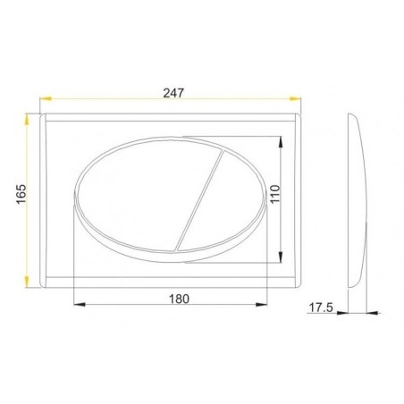 Alcadrain Basic - Plaque de déclenchement, blanc M70