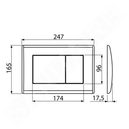 Alcadrain Basic - Plaque de déclenchement, chrome mat M272