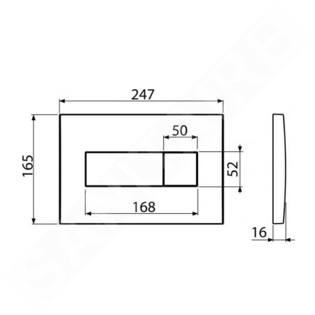 Alcadrain Basic - Plaque de déclenchement, chrome mat M372