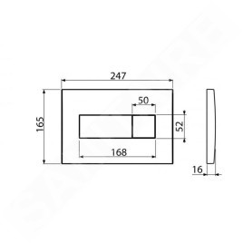 Alcadrain Basic - Plaque de déclenchement, blanc M370