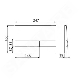 Alcadrain Basic - Plaque de déclenchement, chrome mat M1722