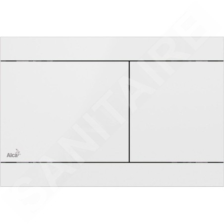 Alcadrain Flat - Plaque de déclenchement, inox/blanc brillant FUN-WHITE