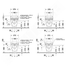 Duravit DuraStyle - WC suspendu pour SensoWash, Rimless, avec HygieneGlaze, blanc alpin 2542592000