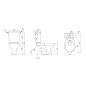 Aqualine Juan WC - WC combi, sortie arrière, blanc LC2154