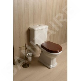 Sapho Kerasan Retro - WC combi cuvette 385x410x720 mm, évacuation par arrière, blanc 101301