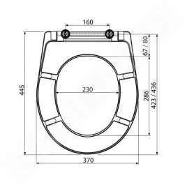 Alcadrain Toiletzittingen - abattant WC, duroplast, Antibac, blanc A601