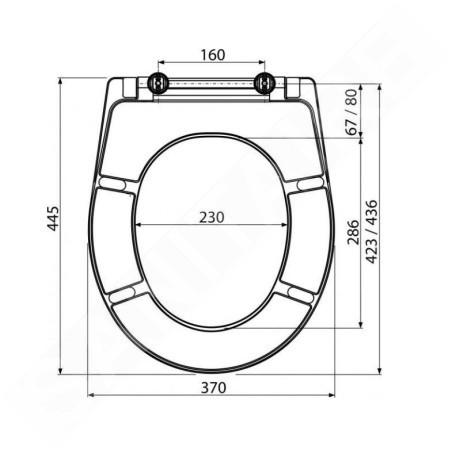 Alcadrain Toiletzittingen - abattant WC, duroplast, Antibac, blanc A601