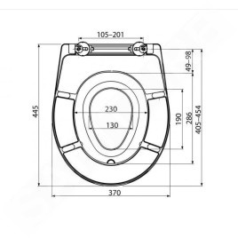 Alcadrain Toiletzittingen - Abattant WC avec insert intégré, antibactérien, SoftClose, blanc A606