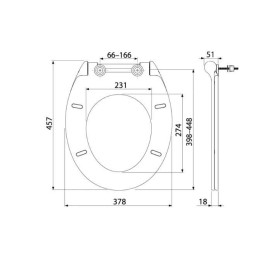 Alcadrain Toiletzittingen - Abattant WC Slim, SoftClose, antibac, blanc A64SLIM