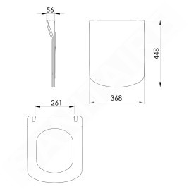 Sapho Abattants WC - Abattant WC Glanc Slim, SoftClose, blanc GC5030