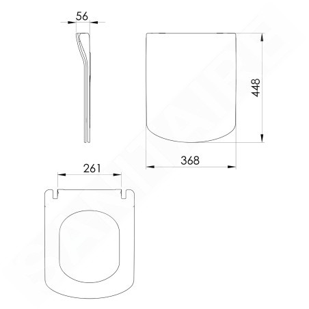 Sapho Abattants WC - Abattant WC Glanc Slim, SoftClose, blanc GC5030