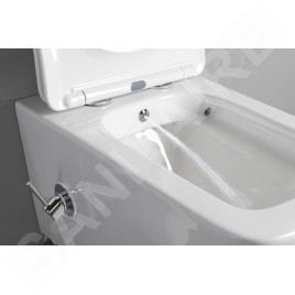 Sapho Porto - WC suspendu avec douchette de bidet, Rimless, blanc PZ102RX