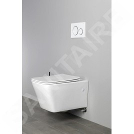 Sapho Porto - WC suspendu avec douchette de bidet, Rimless, blanc PZ102RX