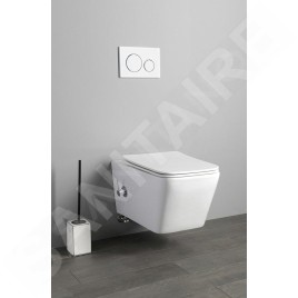 Sapho Porto - WC suspendu avec douchette de bidet, Rimless, blanc PZ102RX