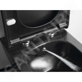 Sapho Avva - WC suspendu avec douchette de bidet, Rimless, noir mat 100312-110