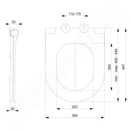 Sapho Abattants WC - Abattant WC Avva Slim, SoftClose, noir mat 100787-110