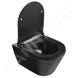 Sapho Abattants WC - Abattant WC Avva Slim, SoftClose, noir mat 100787-110